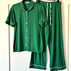 Women's J.CREW kelly green cozy classic pajama set